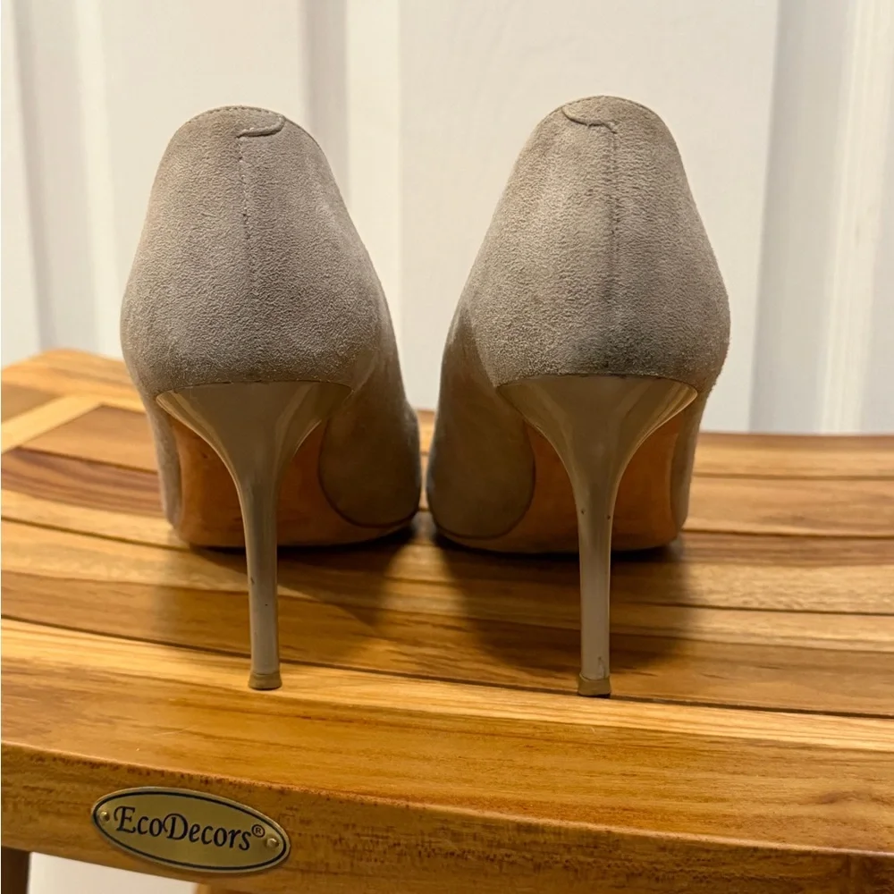 Authentic Jimmy Choo suede heels w/ Croc-Embossed toes 36.5